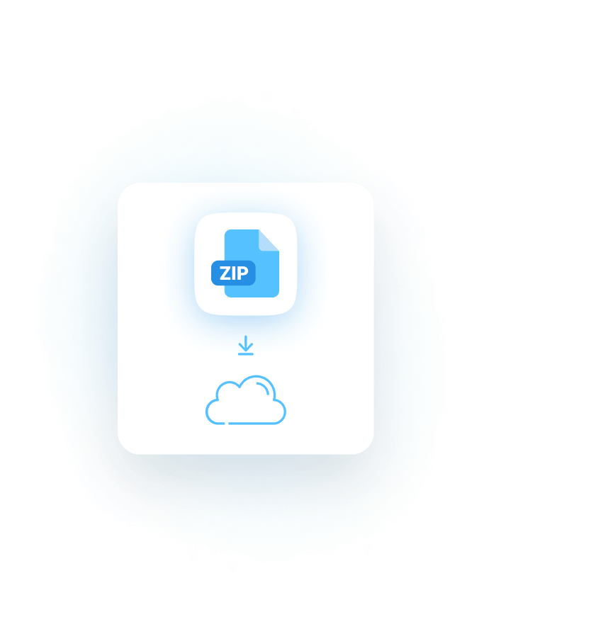 Zip file uploading into the cloud